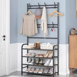 GOMINIMO Clothes Rack with Shoe Rack Shelves V227-3720402121990