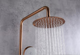 2023 Brushed Rose Gold Copper Solid Stainless Steel 304 made shower set w diverter 200 mm head V549-COPPERSHOWERSETNEW