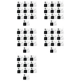 50Pcs DIY Silent Movement Mechanism Spindle Hands Sets Wall Quartz DIY Clock Movement Mechanism V1366-AZ2-W-14515
