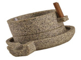 Grey Resin Bonsai Pot Multi-Purpose Vintage Flower Container for Home V1192-AZ-W-22677