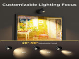 Zoomable Spot Lights Indoor, Rechargeable Picture Light with Remote, Dimmable CCT Spotlight for Wall V1171-CB-BOM001447-2