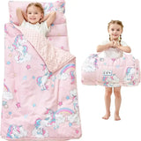 Roll-Up Nap Mat 3-in-1 Washed Minky Dot with Polyester Fill, Detachable Pillow & Blanket, V1232-WST-001