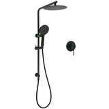 WELS Matt Black 10" Shower Rain Head Handheld Silde Wall Arm Rail Dual Set Mixer V1233-C4902B22PHR002M4CBKSR110BKRD201B