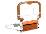 Levede Bed Rail Foldable 2 Handle Adjustable Height Non-Slip Grip Orange BRL1006-AU