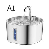 304 Stainless Steel Pet Water Fountain, 2.2L Quiet Drinking Dispenser with Dual Flow Modes, V1341-ZY-ERTPMD6T-A1