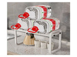 Tabletop Kitchen Storage Rack White Plastic Double Layers Telescopic Kitchen Shelf Organizer for V1294-YM0521-3118220328711