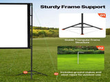 Projector Screen with Stand, 100 Inch 160&deg Wide Angle Indoor Outdoor Projection Screen, 169 4K HD V952-ZJSTYPMEKLJZTWA9Y001V0