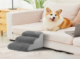 3 Tiers Dog Ramp Non-Slip Pet Steps Cat Stairs Foam Soft Pet Slope Max 40LBS Load for High Beds Sofa V985-3TIERSDOGRAMP