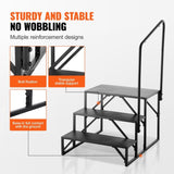 RV, 3-Step RV Stairs, 199.58KGS Load Capacity, Thickened Carbon Steel, With Handrail, Non-Slip V952-FCBTGDKHJG3JJF4MLV0