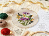 Complete Floral Embroidery For Beginners With Colorful Yarn Needles And Patterns Create Your Own V1369-AZ3-W-25412