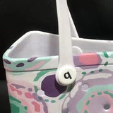 Women Storage EVA Handbag Hole Design Beach Casual Bag for Outdoor Sport Shopping Traveling White V1294-YM0716-3117220162715
