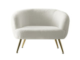 Artiss Armchair Lounge Chair Accent Chairs Armchairs Sherpa Boucle Sofa White UPHO-C-ARM-6020-WH