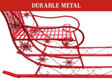 Christabelle Christmas Sleigh with Red Finish- Metal 150cm 112_JHC204R