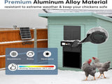 CARLA HOME Solar Automatic Chicken Coop Door with Timer, Light Sensor, Remote Control, Anti-Pinch, V178-36374