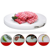 White Kitchen Cutting Board Plastic with Handle Non Stick Stain Resistant Surface V1192-AZ-W-19316