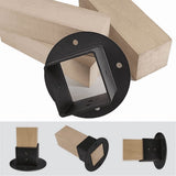 2Pcs 2X2 Square Fence Pole Flange Base Pergola Post Brackets Kit,Heavy Duty Wall Mount Anchor V1366-AZ2-W-17890