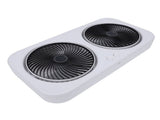 Portable Desktop Fan Rotating USB Rechargeable Quiet Cooling Hanging Dual Head Table Fan for Bedroom V1294-YM0901-3113260000911