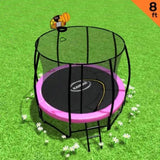 Kahuna Trampoline 8 ft with Basketball Set - Pink TRA-KAH-08-PK-BB