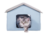 Heated Cat House, Outdoor Kitty Shelter with Timer, 600D Oxford Cloth Foldable Cat Shelter with V952-FWSBYMBHSNJBUZ1X4V3