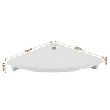 Artiss 3pc Corner Floating Wall Shelf Wall Mounted Display Rack Round Edge White FUR-S-WALL-COR-WHX3