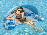 Adult Pool Floating Bed with Canopy Upgraded Large Space, Adjustable Shade, Ergonomic Headrest, V1232-ZYPZY001