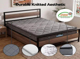 Giselle 18cm Queen Mattress Pillowtop and Artiss Metal Bed Frame Set With 2 drawers MABF-PT18-DREW-Q