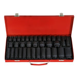 Giantz 35pcs 1/2" Drive Impact Socket Set Metric 8-32mm with Case ISC-35-BK