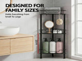 Artiss 4 Tier Floor Standing Corner Shower Caddy Bathroom Organizer Black BSR-B-4T-110H-BK