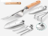 9-piece Garden Set Stainless steel, wooden handles & watering can V1188-MS101-01082-1