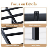 Double Black LED Bed Frame with 2 Storage Drawers and Charging Station V178-59297