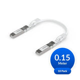 Ubiquiti Uplink Cable, Direct Attach Cable,10 Pack, Auto Link Optimization, Seamless 1G SFP, 10G V1202-V2-NHU-UPLINK-SFP28-0-15M-10