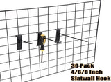 Gridwall Hooks 30 Pieces - 10/15/20cm - Iron - Black - Commercial Quality - Grid Wall Panels V1189-WXFBOL-8-1