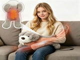 USB Heated Plush Dog Pillow Soft Warm Stuffed Animal for Cozy Snuggling, Body Warmth & Relaxation V1341-ZY-FMLF6XEF-LIGHTGREYSCHNAUZER