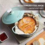 BUYDEEM Enameled Cast-Iron Dutch Oven V943-CP552-GREEN