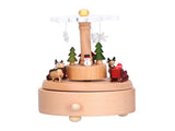 Wooden Music Box Snowflake Decor Wood Grain Texture Beautiful Sound Christmas Music Box V1294-YM0901-3115210106411