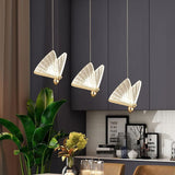 BAMDECOR LED Modern Bedroom Bedside Creative Butterfly Hanging Chandelier Light Fixtures for Stairs V255-BAM-A005-1HL