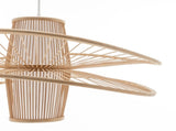 Elysian Breeze Double Natural Hand-Woven Bamboo Double Wide Pendant Lamp Light V563-75232