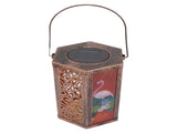 Garden Hanging Lights Waterproof LED Decorative Lighting Hexagonal Bird Pattern Lantern for Home V1294-YM0521-3119230045311