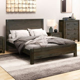 Bed Frame Queen Size in Solid Wood Veneered Acacia Bedroom Timber Slat in Chocolate V43-BED-NOWQCH