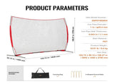 Barricade Backstop Net, 12x9 ft Ball Sports Barrier Netting, Portable Practice Equipment with Carry V952-DQW129YC0000YT8NIV0