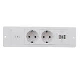 Recessed Power Strip with Wireless Charge USB Ports 4 in 1 Furniture Power Outlet for Table V1294-YM0901-3114240091011