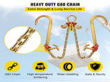 V Bridle Chain, 5/16 in x 2 ft Tow Chain Bridle, Grade 80 V-Bridle Transport Chain, 9260 Lbs Break V952-SZGLTJ5162FT00001V0