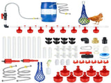 57 Pcs Automatic Chicken Waterer System Set, Chicken Watering Kit with 8 Water Cups & Float Valve, V1107-CS-OIBTKD8