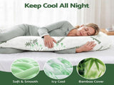 Giselle Bedding Pregnancy Pillow for Side Sleepers C-Shaped Body Pillow with Bamboo Fiber Cover, PILLOW-MAT-C-BAM