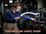 4Pack 30" Bendable LED Flashlight Stick Rechargeable, Classic with 1 Pair Gloves, Flexible Work V1107-124-84895-WHT-4PACK