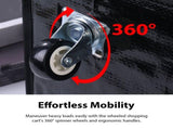 Foldable Rolling Tote Bag Bag Large Rolling Shopping Bag Foldable Wheeled Tote Heavy Duty Wheels V1369-AZ3-W-16146