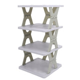4 Tier Foldable Shoe Rack Narrow Small Space Saving Shoe Organizer for Closet Front Door Entrance V1294-YM0901-3117240300011