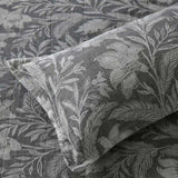 Bianca Maidstone Grey Floral Jacquard Bedspread Set King V442-BCA-BEDSPREAD-MAIDSTONE-GREY-KI