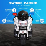 ROVO KIDS Electric Ride-On Motorcycle Children Police Patrol Bike Toy Trike V219-TOYROTRVPW1B