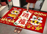 Doormat Red Home New Year Carpet Good Luck Great Implied Meaning for Housewarming Celebration Party V1294-YM0901-240908HL19-17